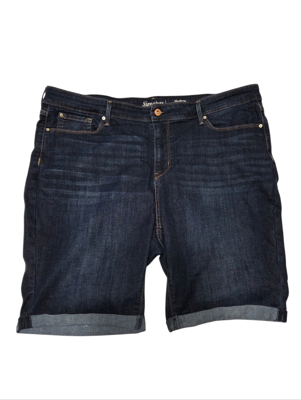 Signature By Levi Strauss Modern Bermuda Shorts 9" Size 20 W 35 ~ Pre-Owned